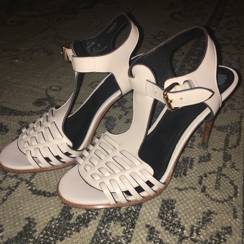 Coach Cream Heels